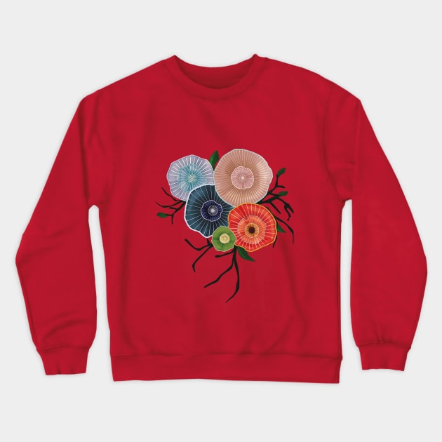 Abstract flower design Crewneck Sweatshirt by Sybille